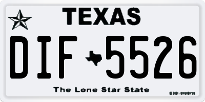 TX license plate DIF5526