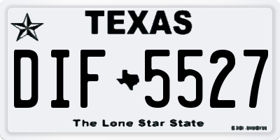TX license plate DIF5527