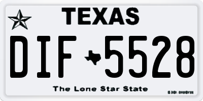 TX license plate DIF5528
