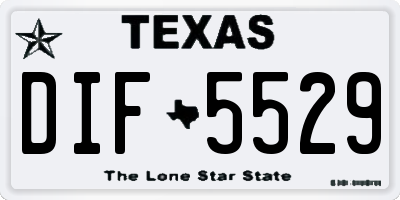 TX license plate DIF5529