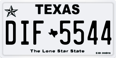 TX license plate DIF5544