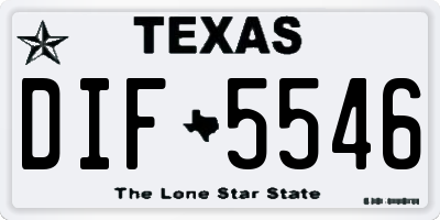 TX license plate DIF5546