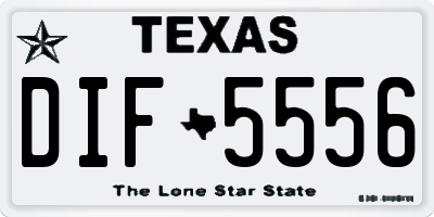 TX license plate DIF5556