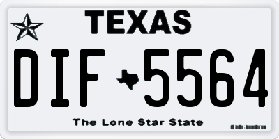 TX license plate DIF5564