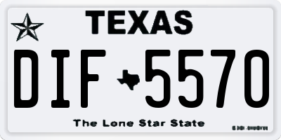 TX license plate DIF5570