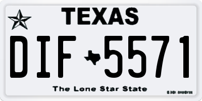 TX license plate DIF5571