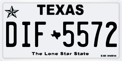 TX license plate DIF5572