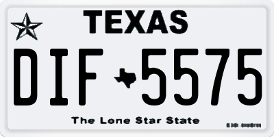 TX license plate DIF5575