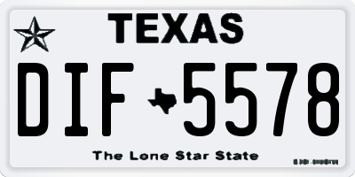 TX license plate DIF5578