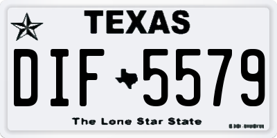 TX license plate DIF5579