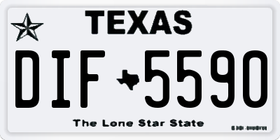 TX license plate DIF5590