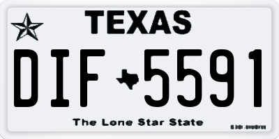 TX license plate DIF5591
