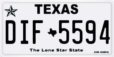 TX license plate DIF5594