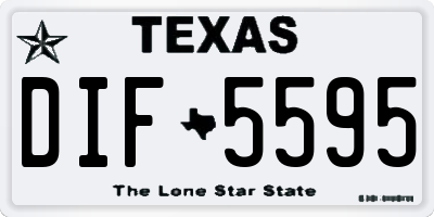 TX license plate DIF5595