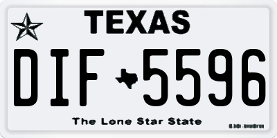 TX license plate DIF5596