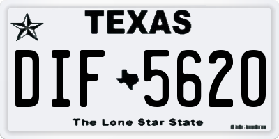 TX license plate DIF5620