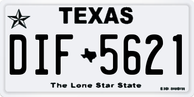 TX license plate DIF5621