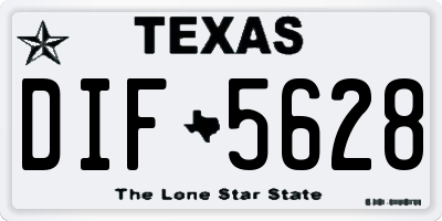 TX license plate DIF5628