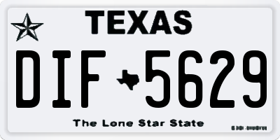 TX license plate DIF5629