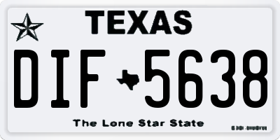 TX license plate DIF5638
