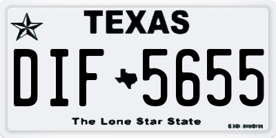 TX license plate DIF5655