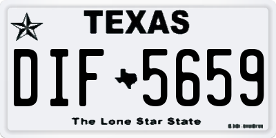TX license plate DIF5659
