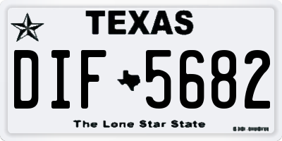 TX license plate DIF5682
