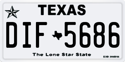TX license plate DIF5686