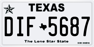 TX license plate DIF5687