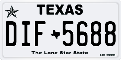 TX license plate DIF5688
