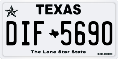 TX license plate DIF5690
