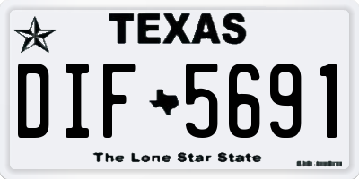 TX license plate DIF5691