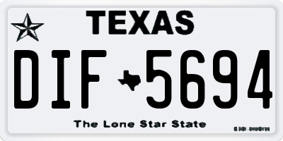TX license plate DIF5694