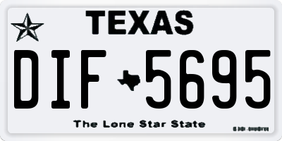 TX license plate DIF5695