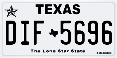 TX license plate DIF5696