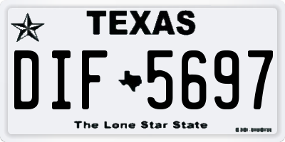 TX license plate DIF5697