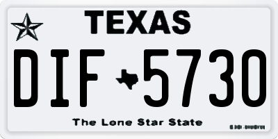 TX license plate DIF5730