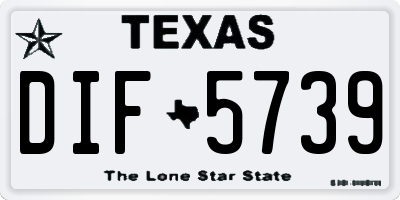 TX license plate DIF5739