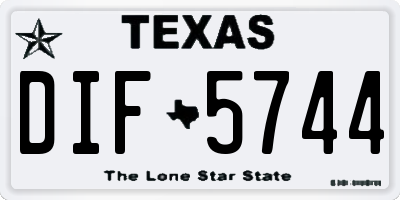 TX license plate DIF5744