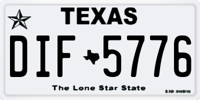 TX license plate DIF5776