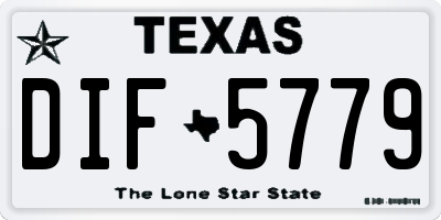 TX license plate DIF5779