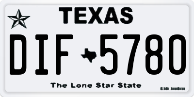 TX license plate DIF5780