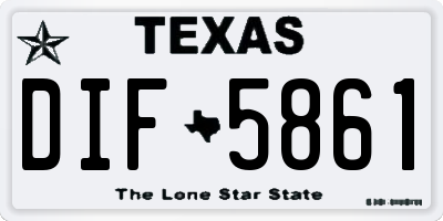 TX license plate DIF5861