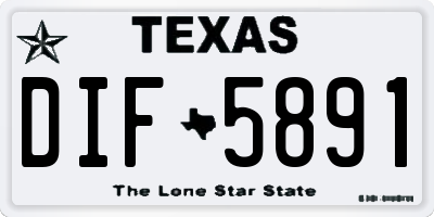 TX license plate DIF5891