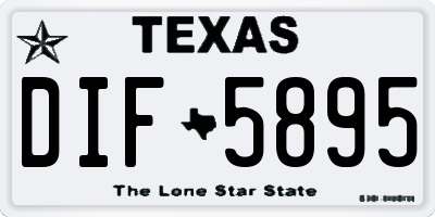 TX license plate DIF5895
