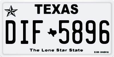 TX license plate DIF5896