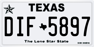 TX license plate DIF5897