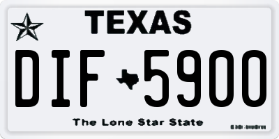 TX license plate DIF5900