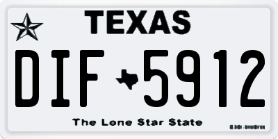 TX license plate DIF5912