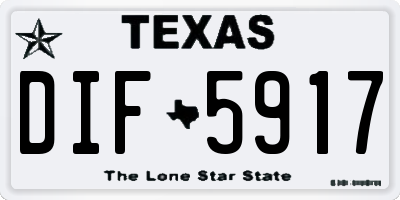 TX license plate DIF5917